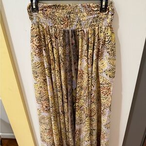 India Boutique Elegant Yellow Patterned Women's Skirt